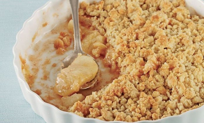 Elmalı Crumble Tatlısı Sonbaharın En Popüler Tatlarından Oldu Elmalı crumble, son dönemlerde sadece evlerde değil kafe ve restoran menülerinde de hızla yer bulmaya başladı. Hem ev yapımı tatlıların nostaljik havasını yaşatması hem de pratik hazırlanması sayesinde özellikle sonbahar ve kış aylarında yoğun ilgi görüyor. Uzmanlara göre elmalı crumble tatlısının bu kadar popüler olmasının nedeni, elmanın doğal aromasıyla tereyağı ve hamurun birleşiminin dengeli bir tat ortaya çıkarması. Konulu bir haber görseli.